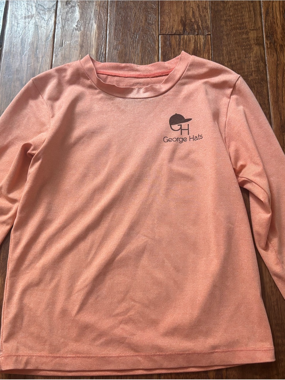 George Hats XL 5/6 Orange Sun Shirt Long Sleeve Swim Rashguard